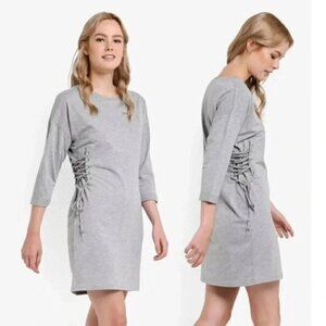 Topshop Lace Up Gray Mini Dress Size 4